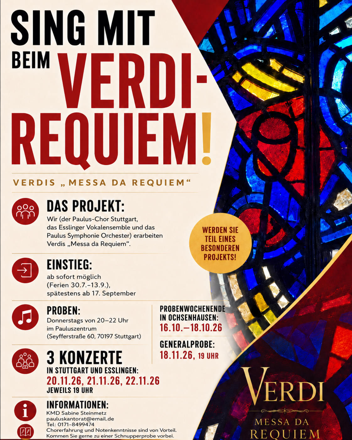 Einladung zum Mitsingen beim Verdi-Requiem